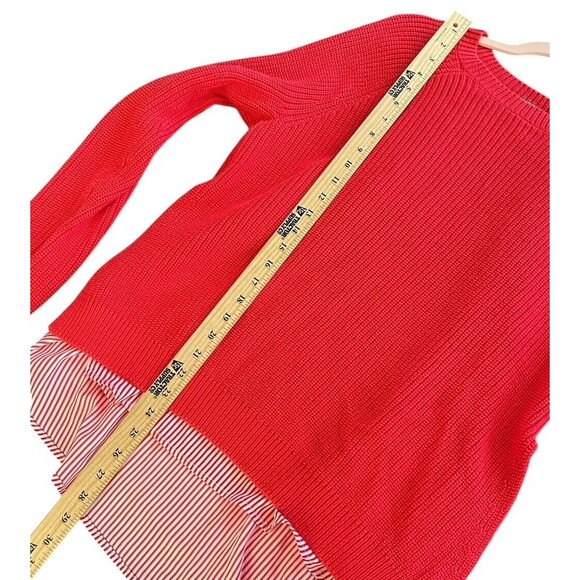 Lauren Ralph Lauren Womens Twofer Sweater Large Striped Contrast Layered - Picture 8 of 10